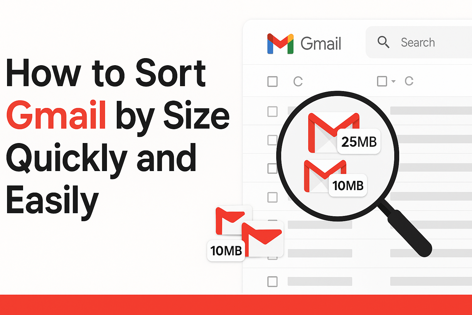 Sort Gmail by Size