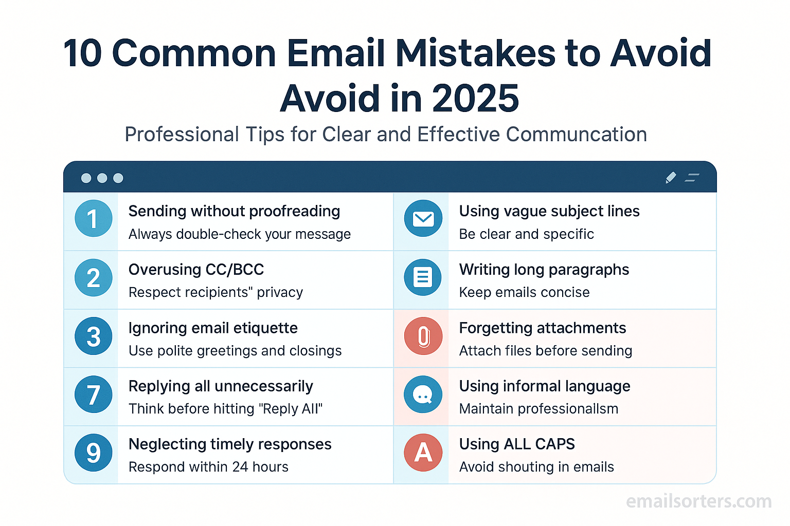Email mistakes