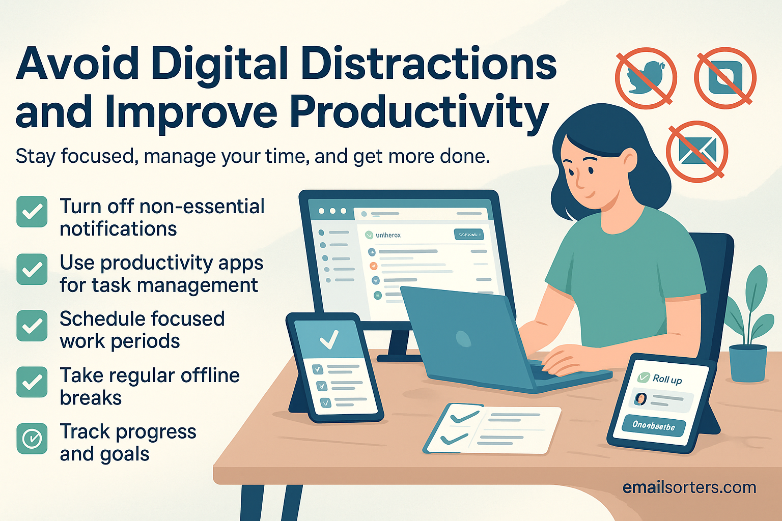 Avoid digital distractions