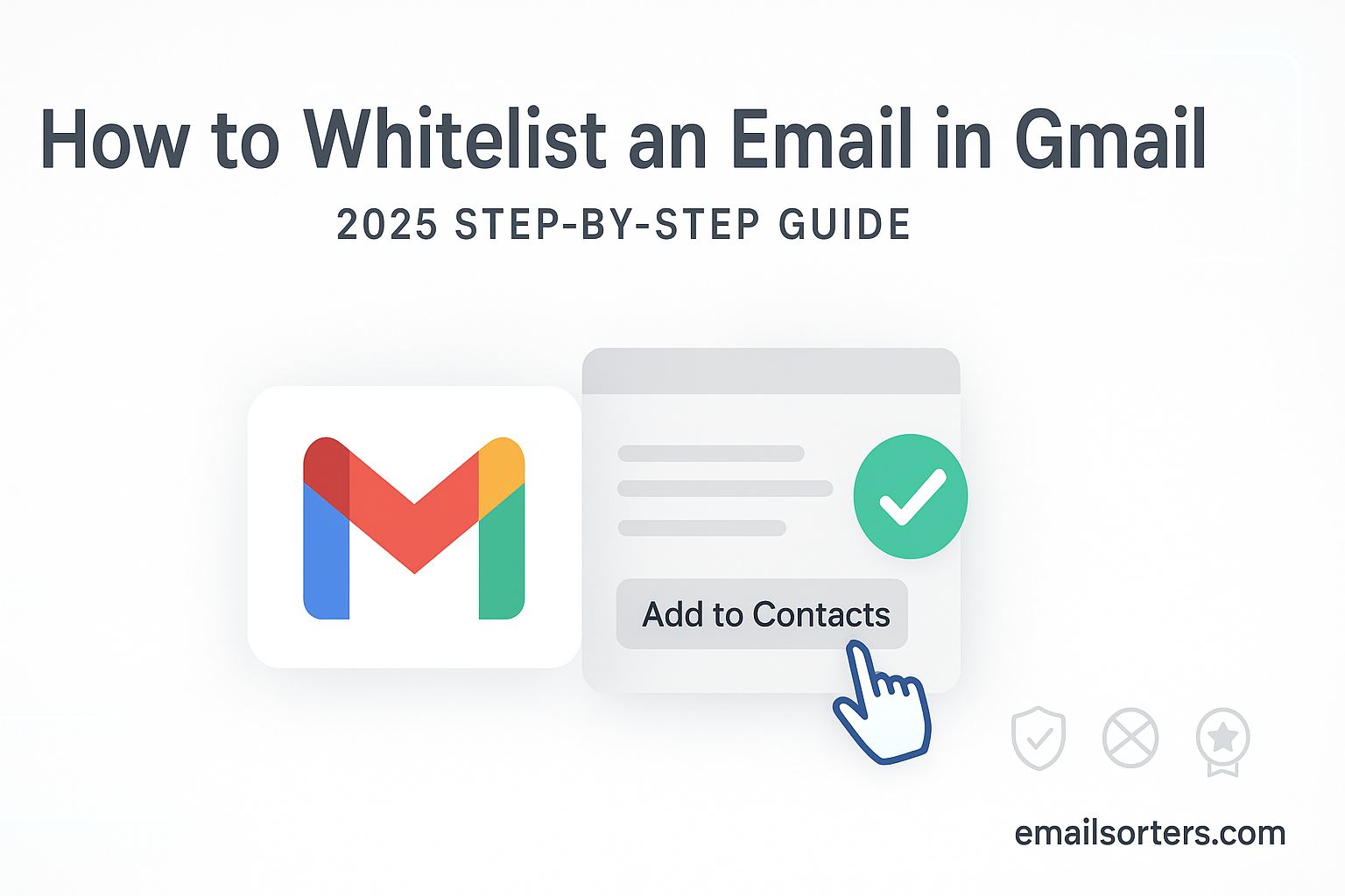 Whitelist an Email in Gmail