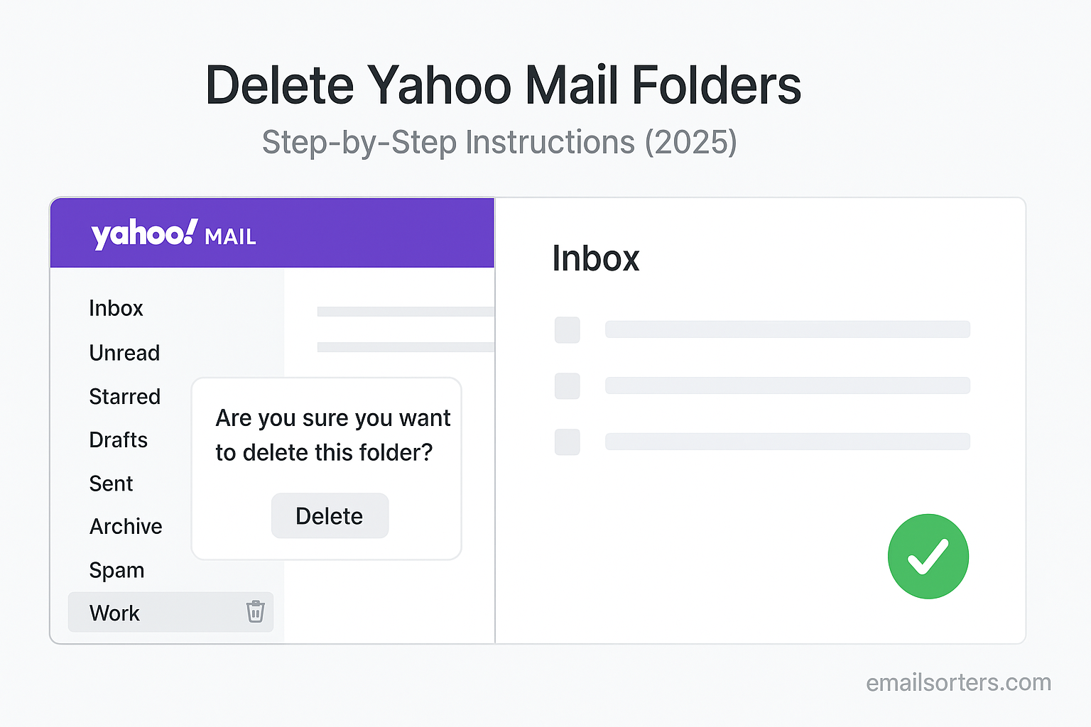 Delete Yahoo folders