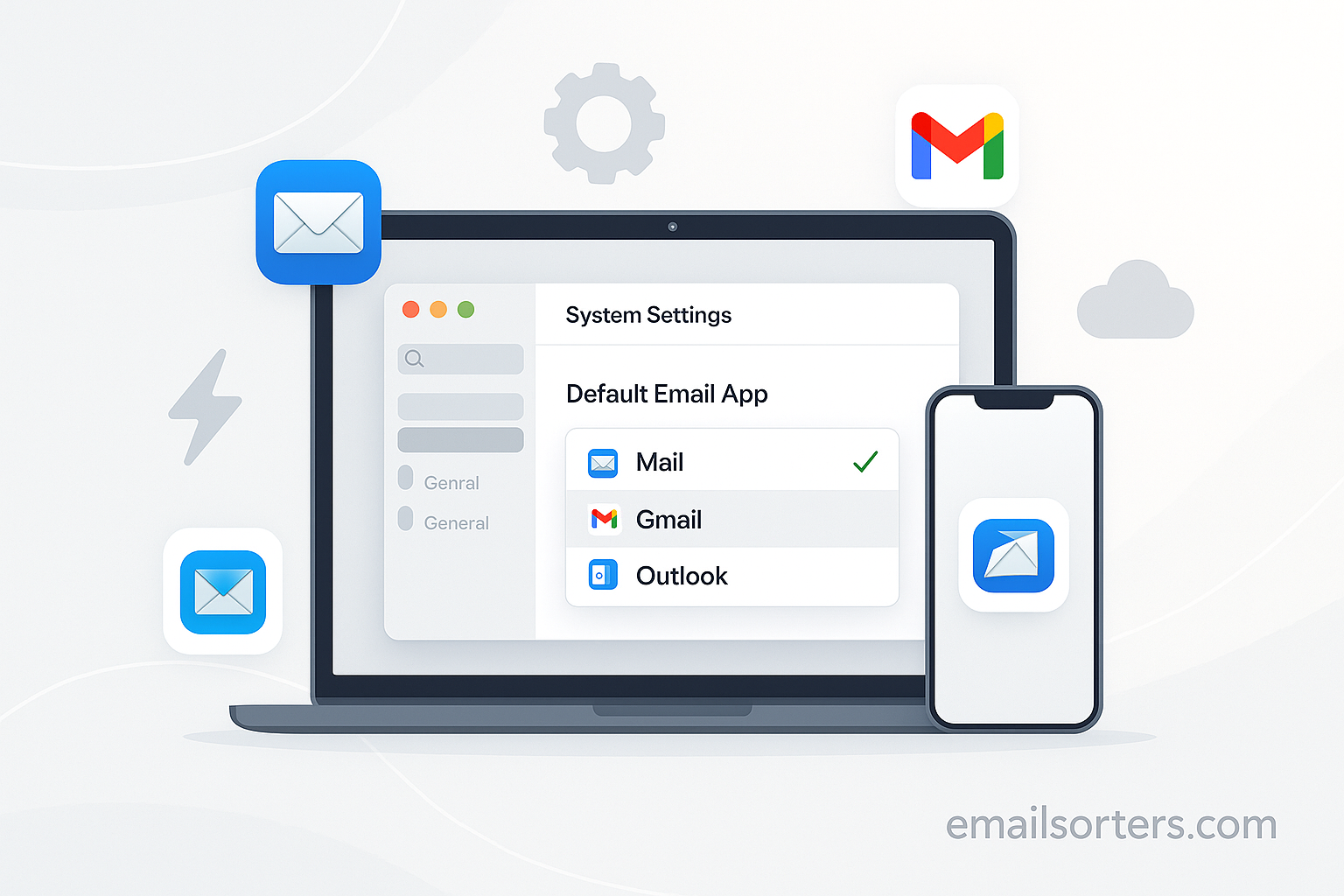 Change default email Mac