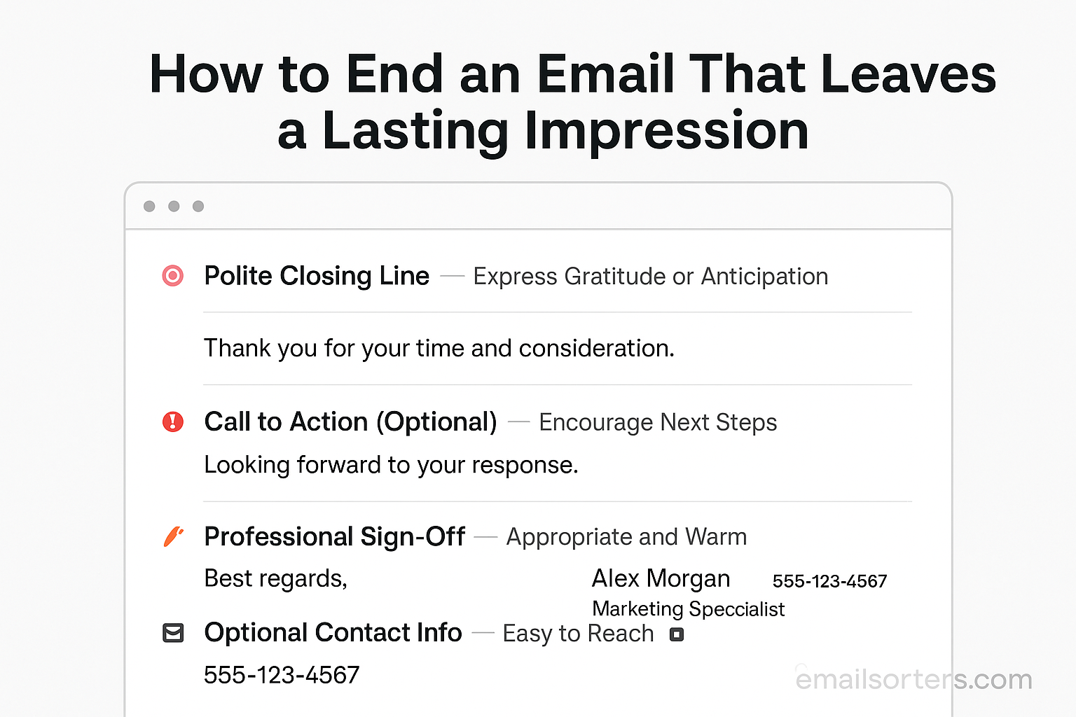 End an email