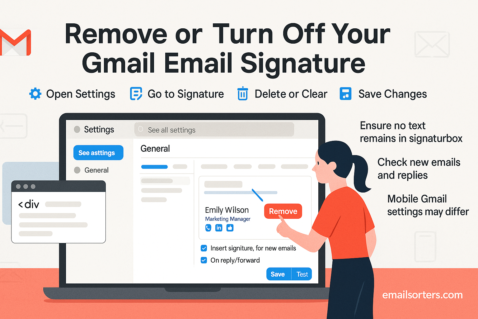 Remove Gmail signature