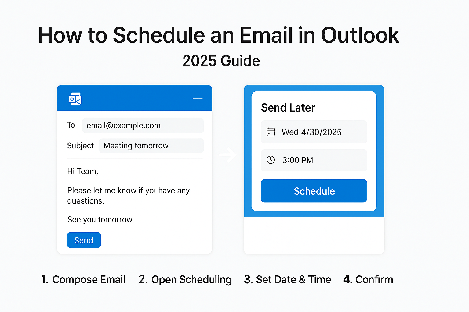 Schedule email Outlook