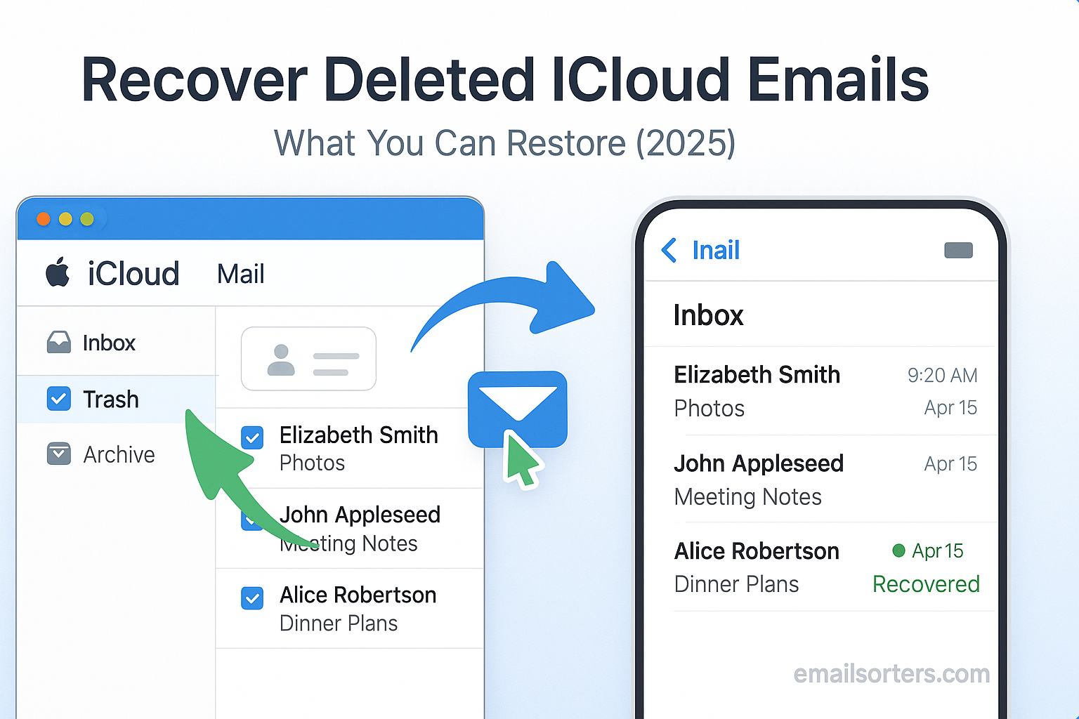 Recover deleted iCloud emails