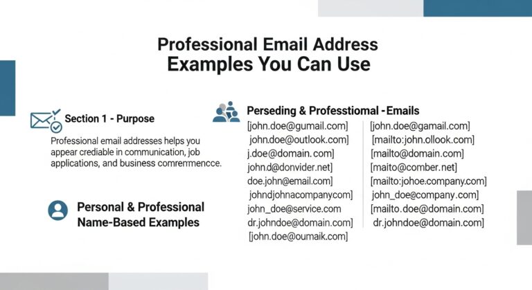 Email Standard Example Professional Email Address Examples To Use In 2026