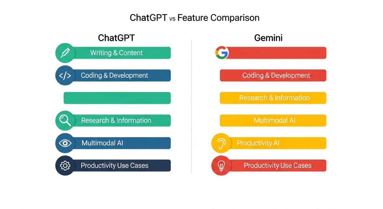 ChatGPT vs Gemini: Feature Comparison