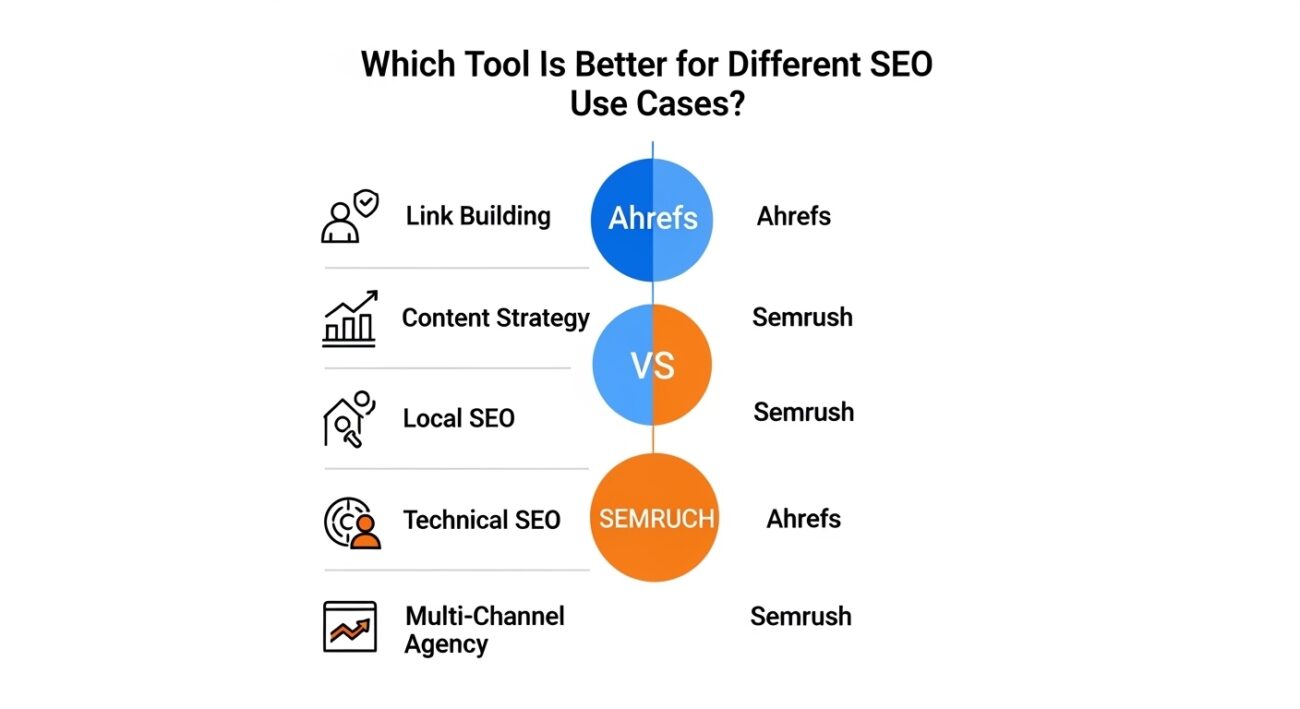 Which Tool Is Better for Different SEO Use Cases