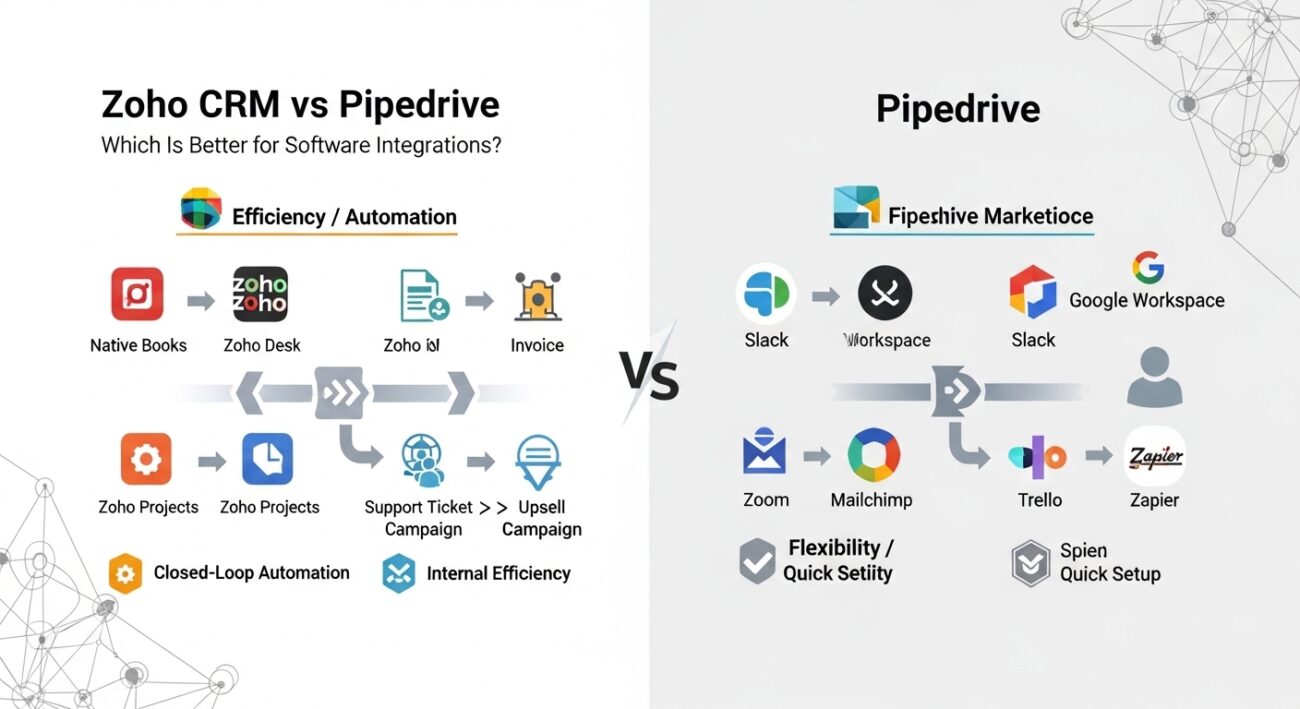 Zoho CRM vs Pipedrive: Which Is Better for Software Integrations