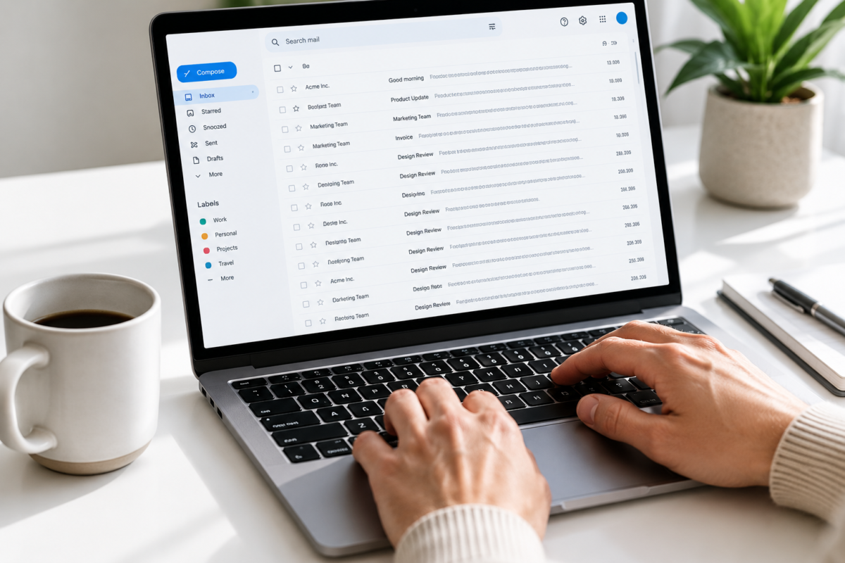 setting up email on a MacBook after mac repairs are complete